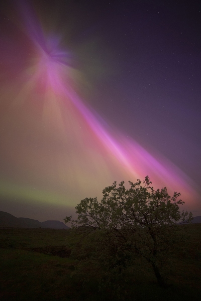 Aurora over Ingleborough 10th May 2024