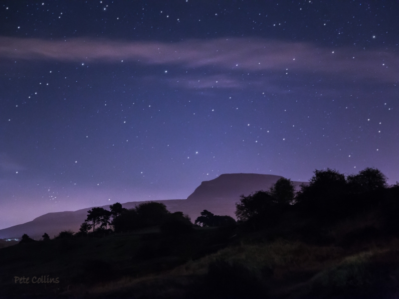 Starry night over Ingleborough