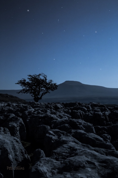 Moonlit Ingleborough & Twistleton Scar