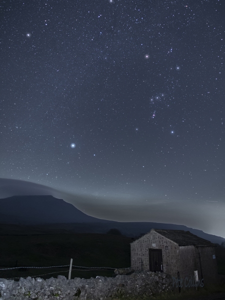 Sirius & Orion over Ingleborough