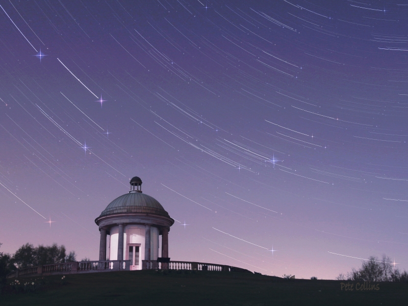 Falling stars, the Temple, Heaton Park