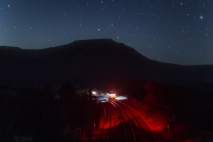 Last Train of the Night at Blea Moor signal box & Ingleborough