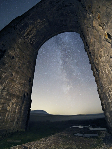 Milky Way and Ingleborough from Ribblehead Viaduct