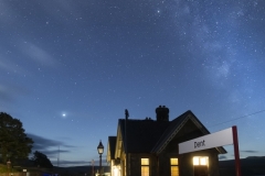 Jupiter over the tracks, Dent Station