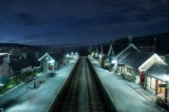 Starry night at Settle Station